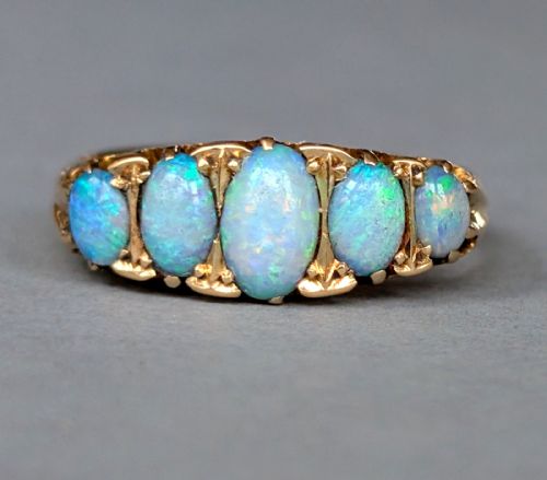 antique 18ct gold opal ring c1923 - CATEGORY: ANTIQUE JEWELLERY - DATED 1920