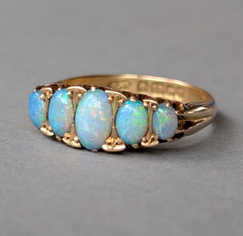 ANTIQUE 18CT GOLD OPAL RING C1923 - ADDITIONAL PHOTO 2