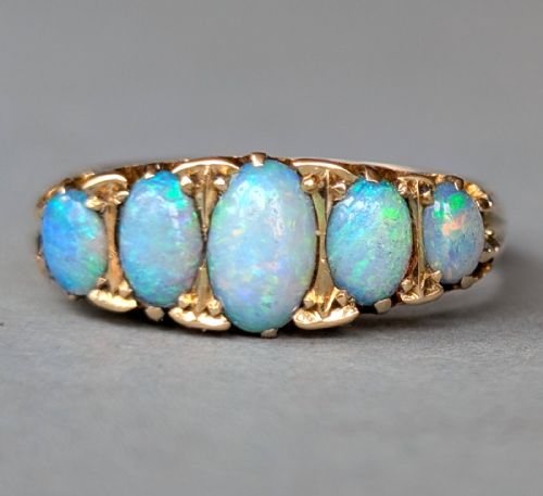 ANTIQUE 18CT GOLD OPAL RING C1923 - ADDITIONAL PHOTO 6