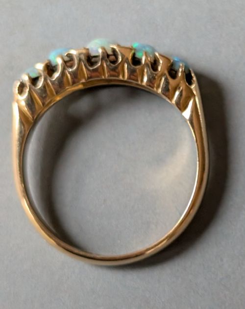 ANTIQUE 18CT GOLD OPAL RING C1923 - ADDITIONAL PHOTO 7
