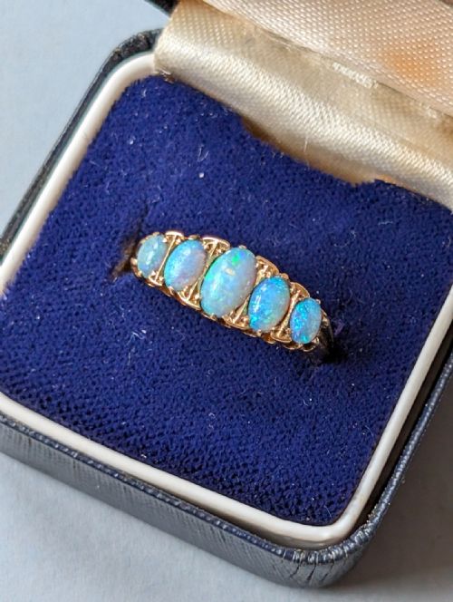 ANTIQUE 18CT GOLD OPAL RING C1923 - ADDITIONAL PHOTO 10