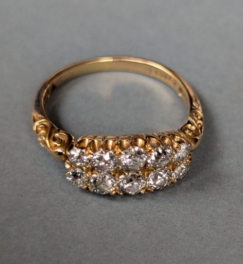 fig 2. Superb Victorian 18ct Gold Diamond Ring
