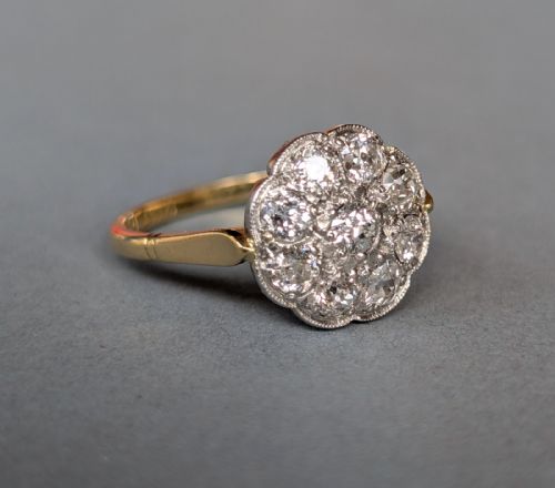 SUPERB EDWARDIAN 18CT GOLD DIAMOND RING - ADDITIONAL PHOTO 2