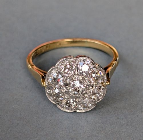 SUPERB EDWARDIAN 18CT GOLD DIAMOND RING - ADDITIONAL PHOTO 4