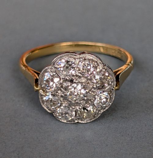 SUPERB EDWARDIAN 18CT GOLD DIAMOND RING - ADDITIONAL PHOTO 7