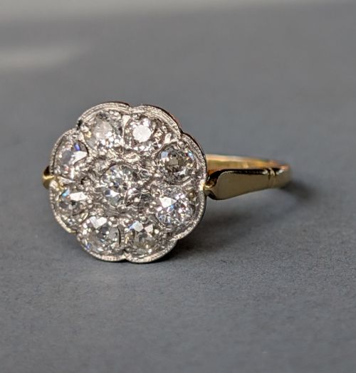 SUPERB EDWARDIAN 18CT GOLD DIAMOND RING - ADDITIONAL PHOTO 8
