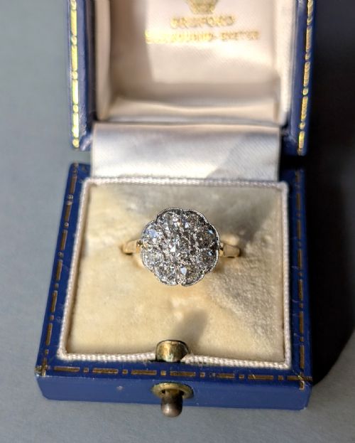 SUPERB EDWARDIAN 18CT GOLD DIAMOND RING - ADDITIONAL PHOTO 9