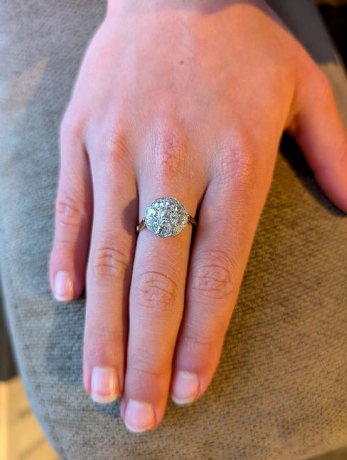 SUPERB EDWARDIAN 18CT GOLD DIAMOND RING - ADDITIONAL PHOTO 1
