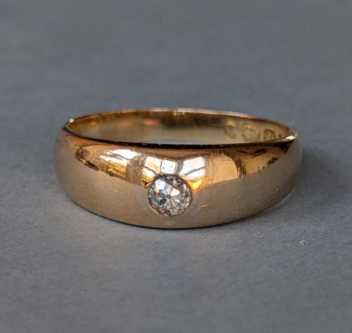 VICTORIAN 18CT GOLD DIAMOND GYPSY RING C1876 - ADDITIONAL PHOTO 1