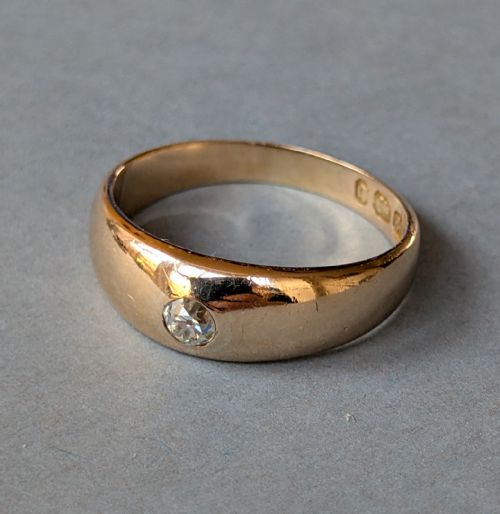 VICTORIAN 18CT GOLD DIAMOND GYPSY RING C1876 - ADDITIONAL PHOTO 3