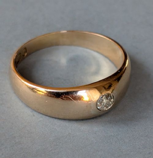 VICTORIAN 18CT GOLD DIAMOND GYPSY RING C1876 - ADDITIONAL PHOTO 5