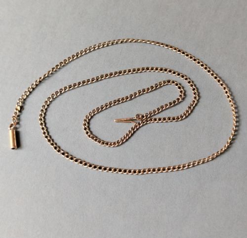 ANTIQUE 9CT ROSE GOLD CHAIN WITH BARREL CLASP 41G - ADDITIONAL PHOTO 5