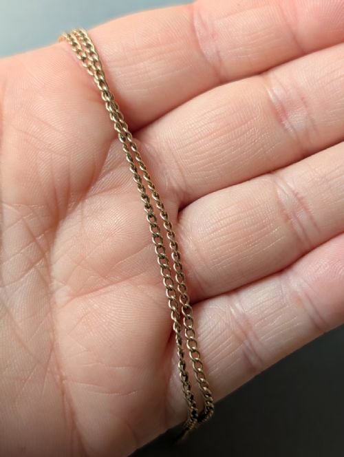 ANTIQUE 9CT ROSE GOLD CHAIN WITH BARREL CLASP 41G - ADDITIONAL PHOTO 8
