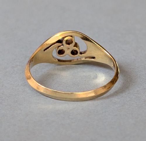 VICTORIAN 18CT GOLD DIAMOND GYPSY RING - ADDITIONAL PHOTO 4