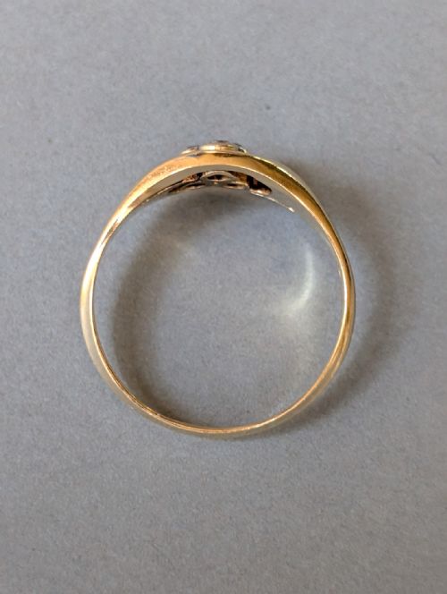 VICTORIAN 18CT GOLD DIAMOND GYPSY RING - ADDITIONAL PHOTO 5