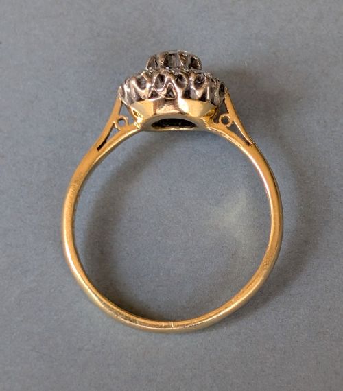 ANTIQUE 18CT GOLD PLATINUM DIAMOND RING 1CT DIAMONDS - ADDITIONAL PHOTO 5