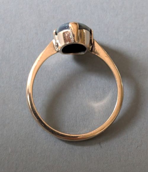 ART DECO 9CT GOLD BLACK OPAL RING - ADDITIONAL PHOTO 6