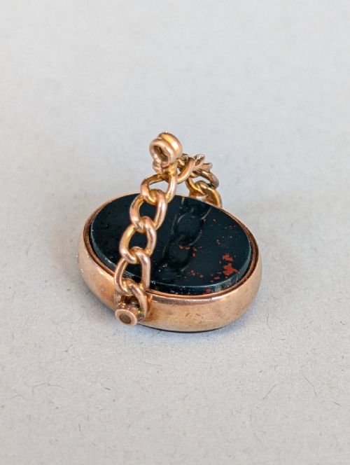 EDWARDIAN 9CT GOLD SPINNING FOB - ADDITIONAL PHOTO 7