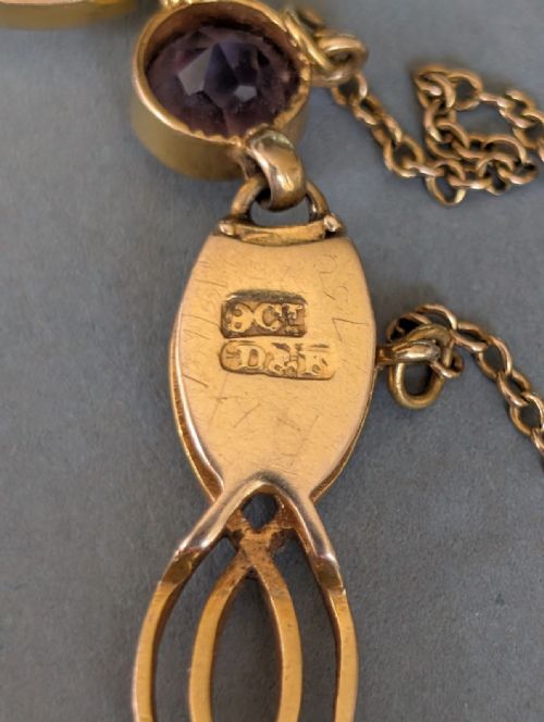 EDWARDIAN 9CT GOLD AMETHYST BRACELET BY DEAKIN AND FRANCIS - ADDITIONAL PHOTO 8