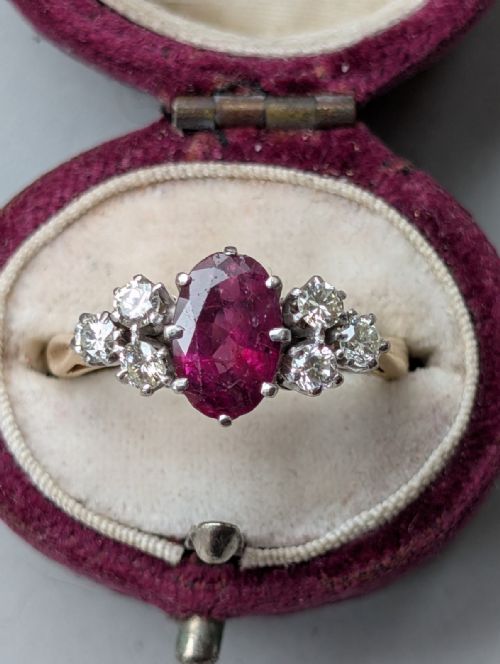 VINTAGE 18CT GOLD RUBY RING - ADDITIONAL PHOTO 8