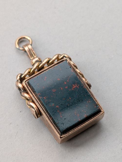 VICTORIAN 9CT GOLD SPINNING FOB C1891 - ADDITIONAL PHOTO 1