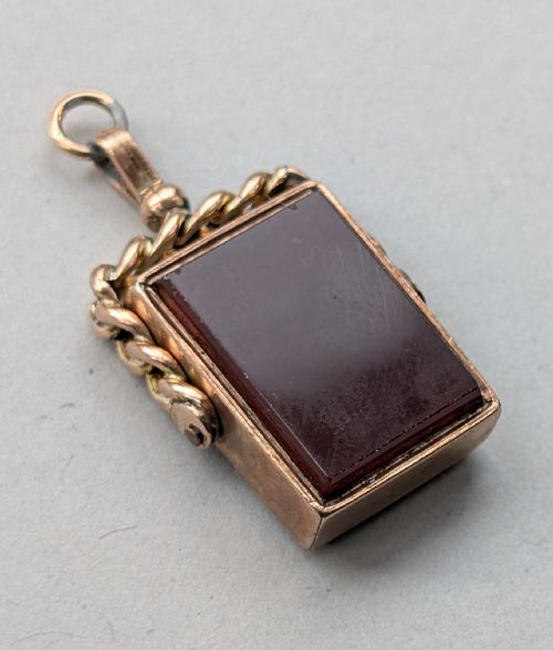 VICTORIAN 9CT GOLD SPINNING FOB C1891 - ADDITIONAL PHOTO 3