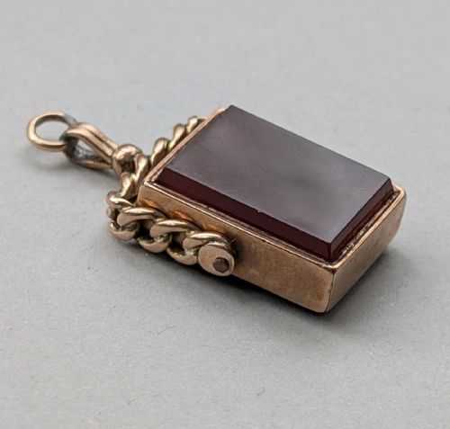 VICTORIAN 9CT GOLD SPINNING FOB C1891 - ADDITIONAL PHOTO 6