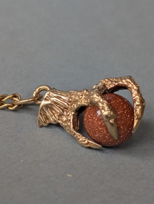 ANTIQUE 9CT GOLD EAGLE CLAW PENDANT FOB C1903 - ADDITIONAL PHOTO 2