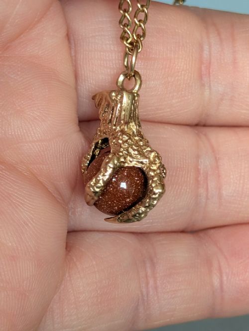 ANTIQUE 9CT GOLD EAGLE CLAW PENDANT FOB C1903 - ADDITIONAL PHOTO 6
