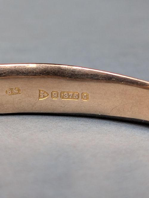 EDWARDIAN ENGRAVED 9CT GOLD BRACELET BANGLE C1903 - ADDITIONAL PHOTO 8