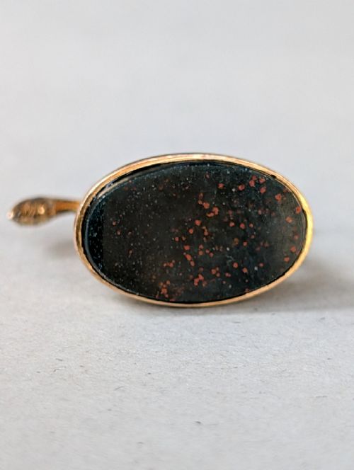 ANTIQUE 9CT GOLD HORSE PONY PENDANT FOB WITH BLOODSTONE - ADDITIONAL PHOTO 4