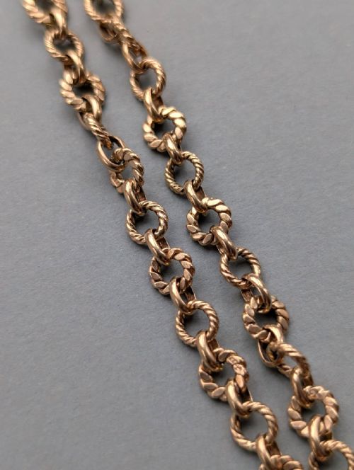 ANTIQUE SOLID 9CT GOLD FANCY LINK BRACELET - ADDITIONAL PHOTO 9