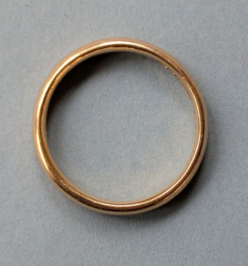 ART DECO 22CT GOLD WEDDING BAND C1923 - ADDITIONAL PHOTO 4