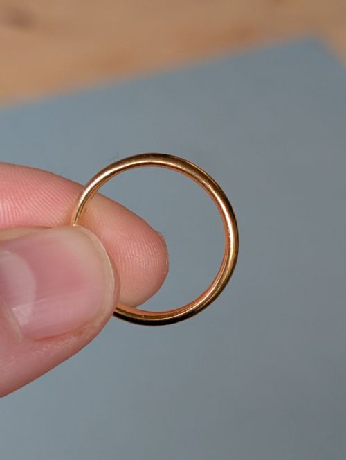 ART DECO 22CT GOLD WEDDING BAND C1923 - ADDITIONAL PHOTO 6