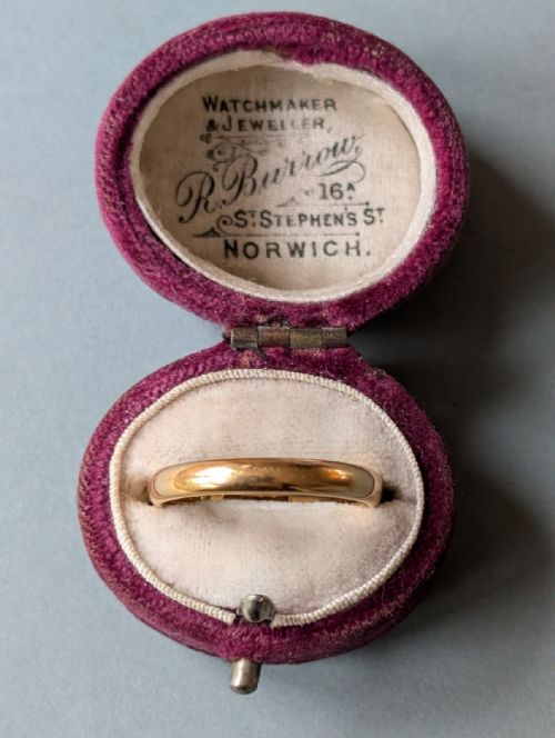 ART DECO 22CT GOLD WEDDING BAND C1923 - ADDITIONAL PHOTO 7