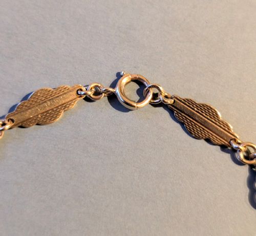 VINTAGE SOLID 9CT GOLD FANCY LINK BRACELET C1952 - ADDITIONAL PHOTO 3