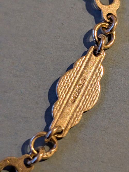VINTAGE SOLID 9CT GOLD FANCY LINK BRACELET C1952 - ADDITIONAL PHOTO 4
