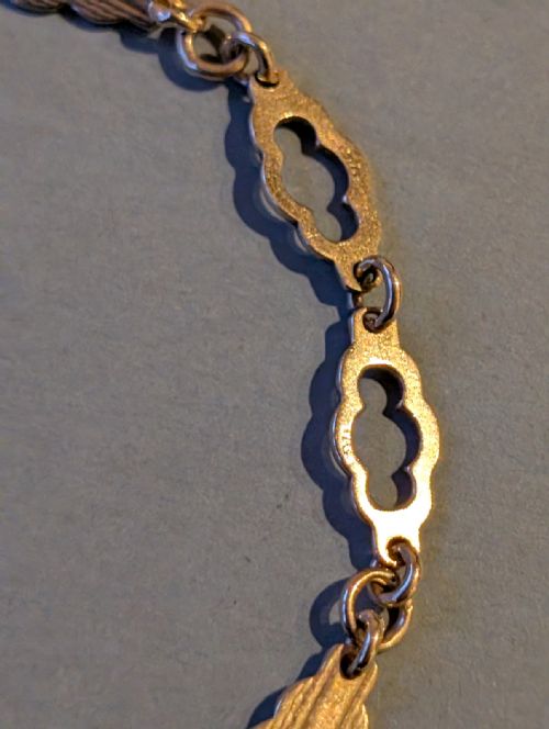 VINTAGE SOLID 9CT GOLD FANCY LINK BRACELET C1952 - ADDITIONAL PHOTO 5