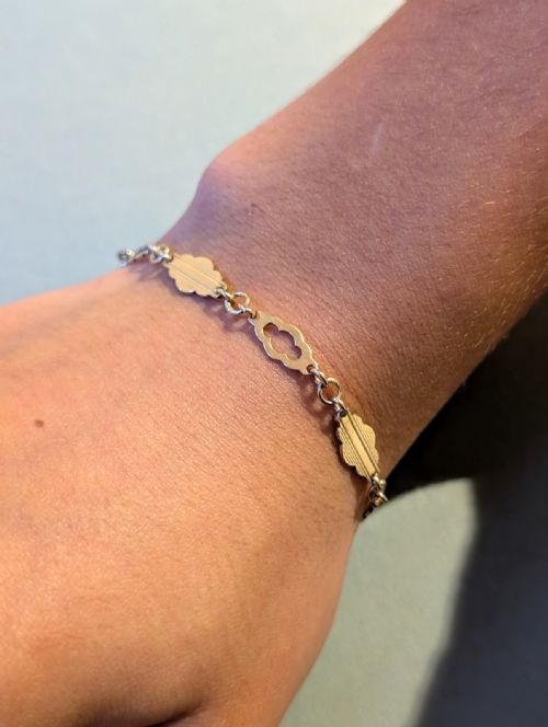 VINTAGE SOLID 9CT GOLD FANCY LINK BRACELET C1952 - ADDITIONAL PHOTO 10