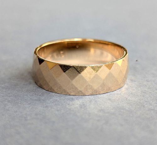 VINTAGE 9CT GOLD WEDDING BAND RING C1968 - ADDITIONAL PHOTO 7