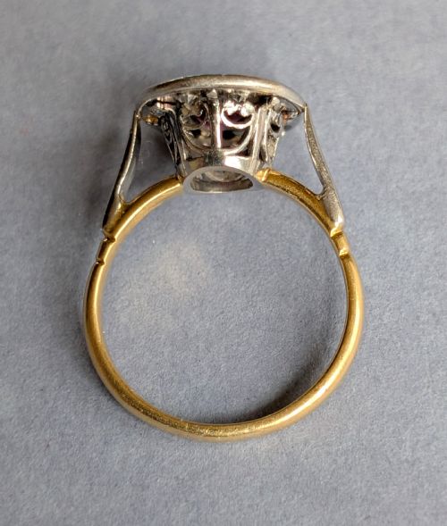 ART DECO 18CT GOLD RUBY AND DIAMOND RING - ADDITIONAL PHOTO 5