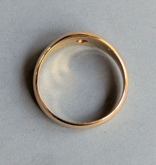 HEAVY ANTIQUE 18CT GOLD DIAMOND GYPSY RING C1900 - ADDITIONAL PHOTO 3