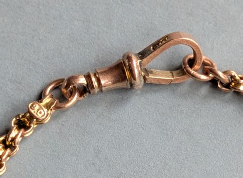 ANTIQUE 9CT ROSE GOLD HEART LINK BRACELET - ADDITIONAL PHOTO 5