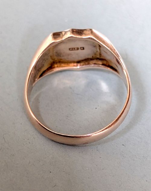VICTORIAN 9CT ROSE GOLD FREEMASONS RING C1898 - ADDITIONAL PHOTO 5