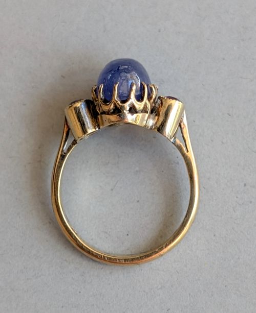 ANTIQUE 18CT GOLD SAPPHIRE RUBY RING - ADDITIONAL PHOTO 2