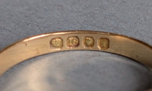 EDWARDIAN 18CT GOLD OPAL DIAMOND RING C1901 - ADDITIONAL PHOTO 3