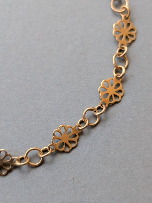 VINTAGE SOLID 9CT GOLD FANCY LINK BRACELET - ADDITIONAL PHOTO 4