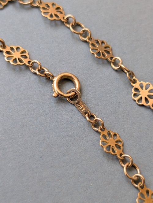 VINTAGE SOLID 9CT GOLD FANCY LINK BRACELET - ADDITIONAL PHOTO 5
