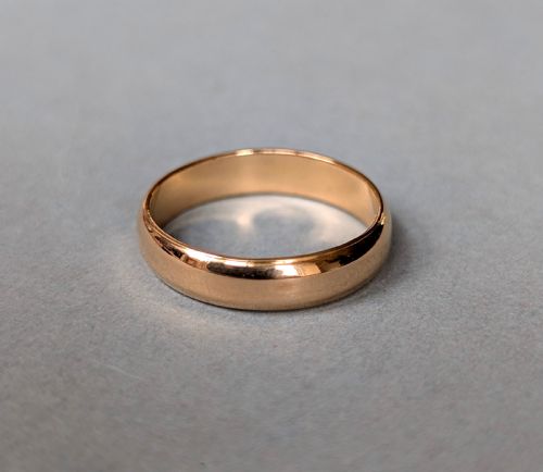 ANTIQUE 22CT GOLD WEDDING BAND C1916 - ADDITIONAL PHOTO 1