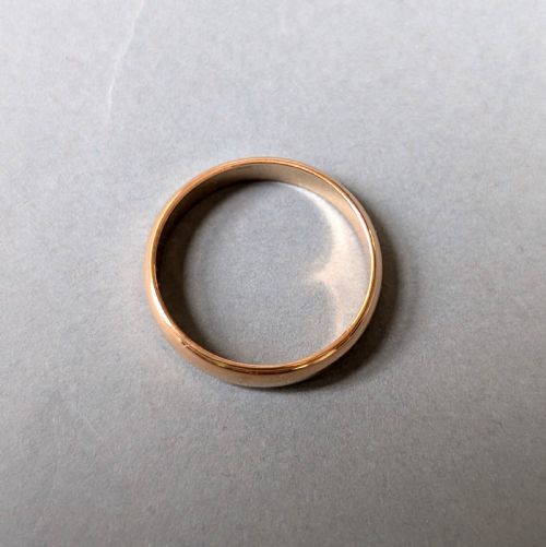 ANTIQUE 22CT GOLD WEDDING BAND C1916 - ADDITIONAL PHOTO 2
